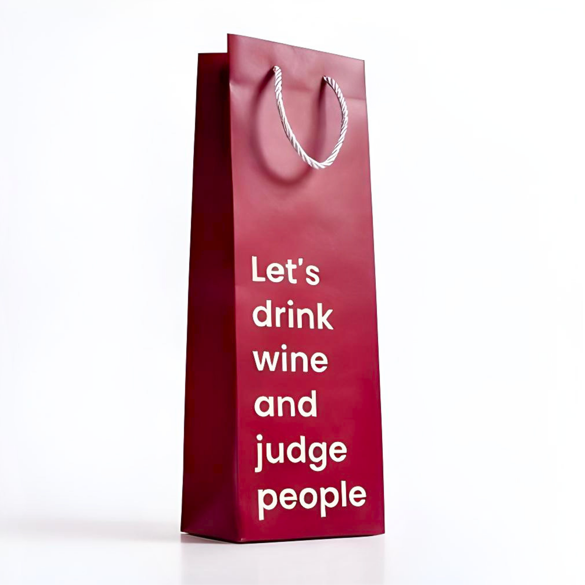 Wine Gift Bag that says Let's Drink Wine and Judge People