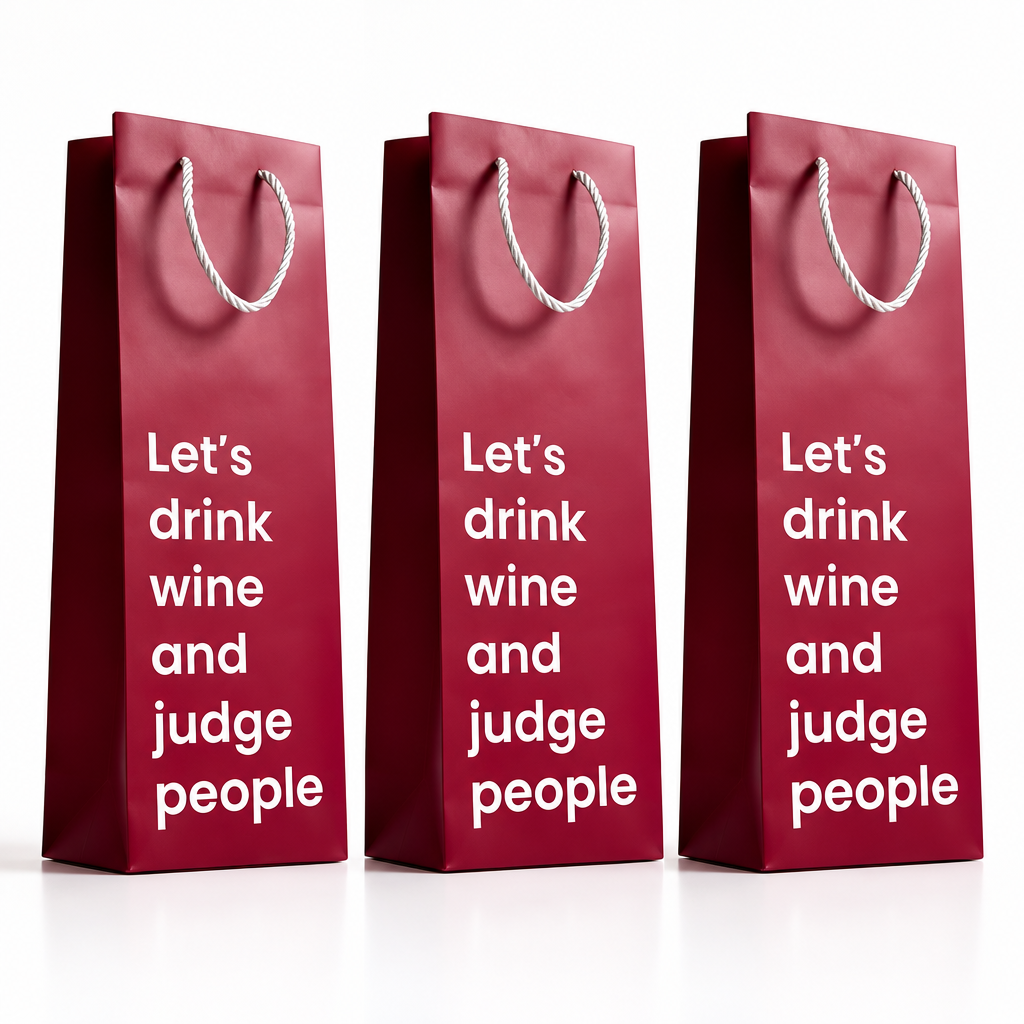 Let's Drink Wine and Judge People - Wine Gift Bag
