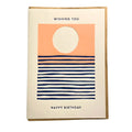 Letterpress Sunset + Water - Birthday Card
