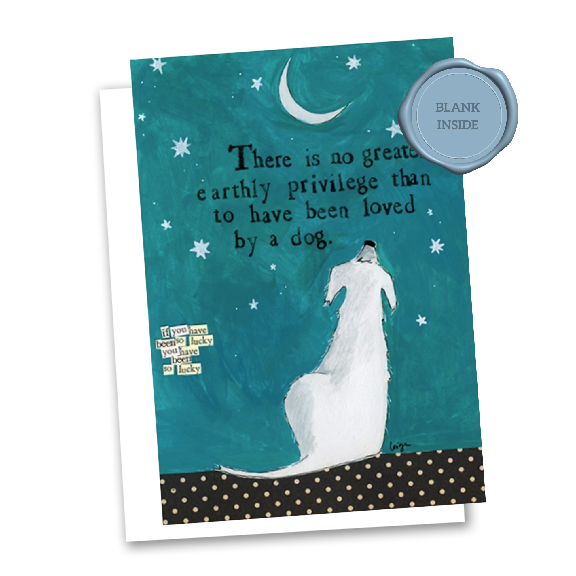 Loved By A Dog ... Pet Sympathy Card