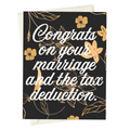 Congrats On Your Marriage & Tax Reduction - Wedding Card For Couple