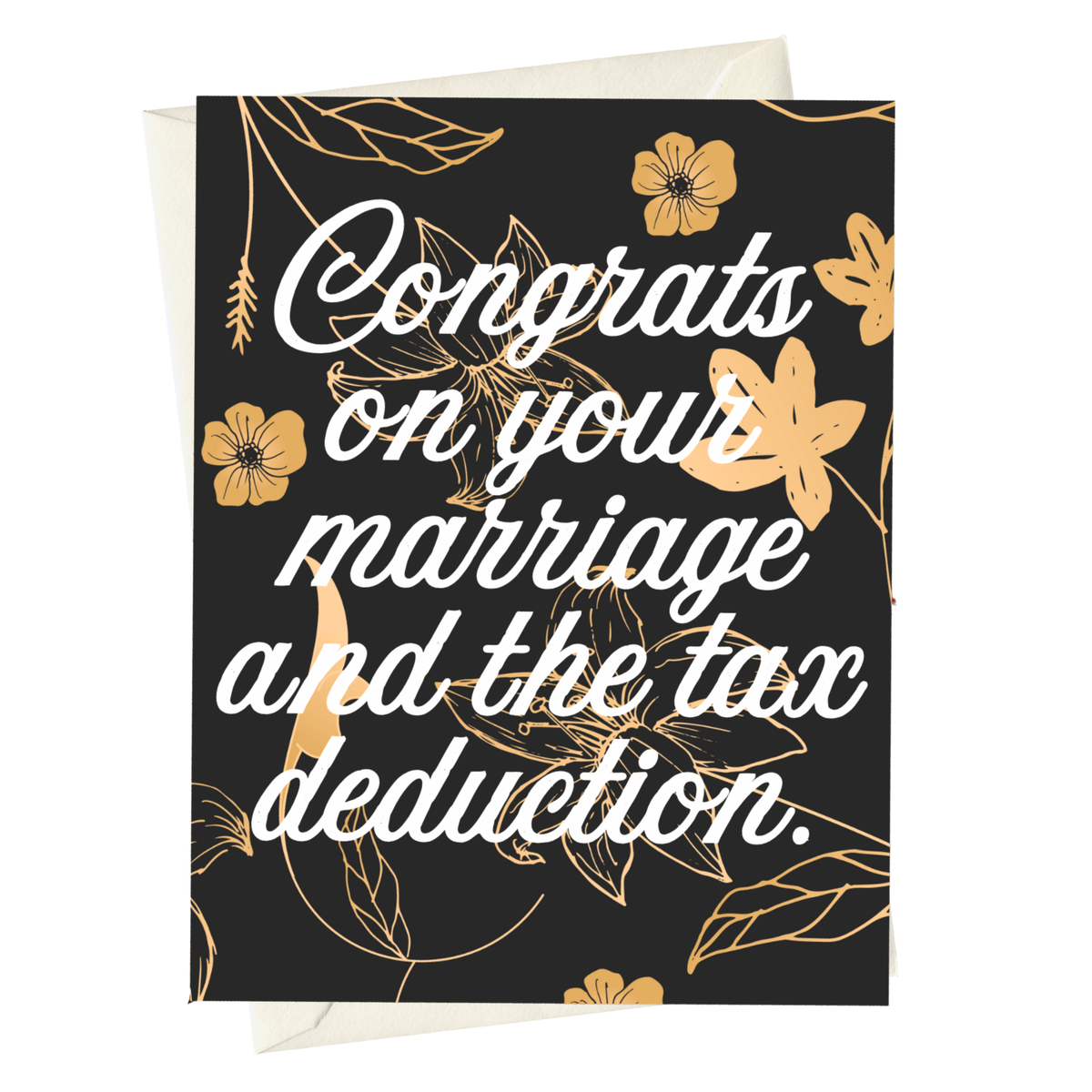 Congrats On Your Marriage & Tax Reduction - Wedding Card For Couple