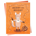 Merry & Bright Bear - LetterpressHoliday Card