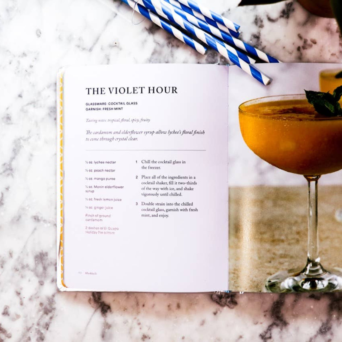 Mocktails zero-proof cocktail recipe book from The Ruddy Duck in Whitefish, Montana, alternate view