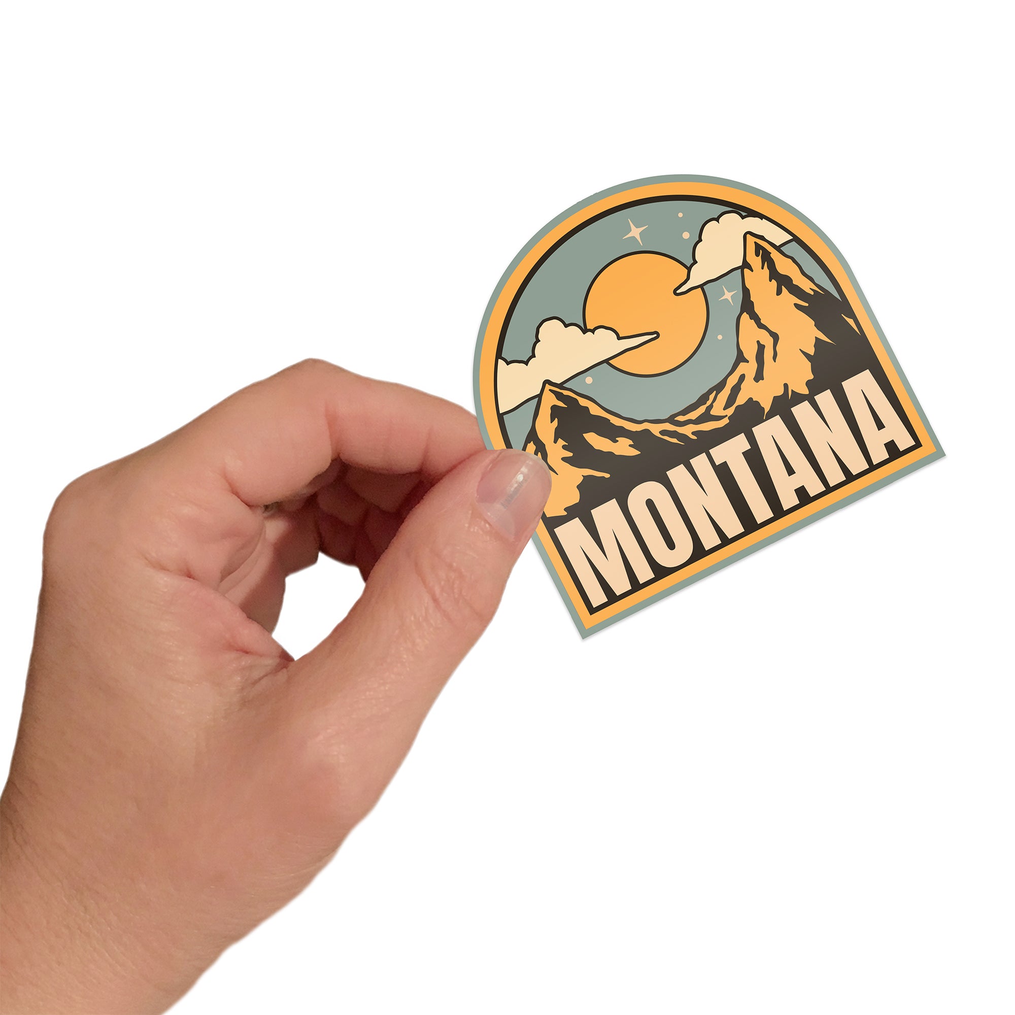 Cloudy Montana Moon - Vinyl Sticker