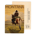 Montana Cowboy - Birch Wood Postcard
