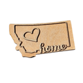 Montana Home Heart - Layered Wood Magnet