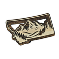 Montana Mountain Range - Layered Wood Magnet