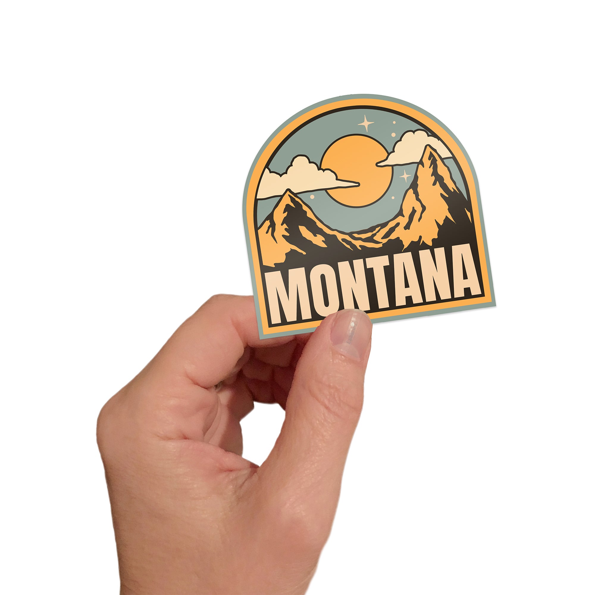 Cloudy Montana Moon - Vinyl Sticker