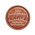 Leather Coaster with saying on it