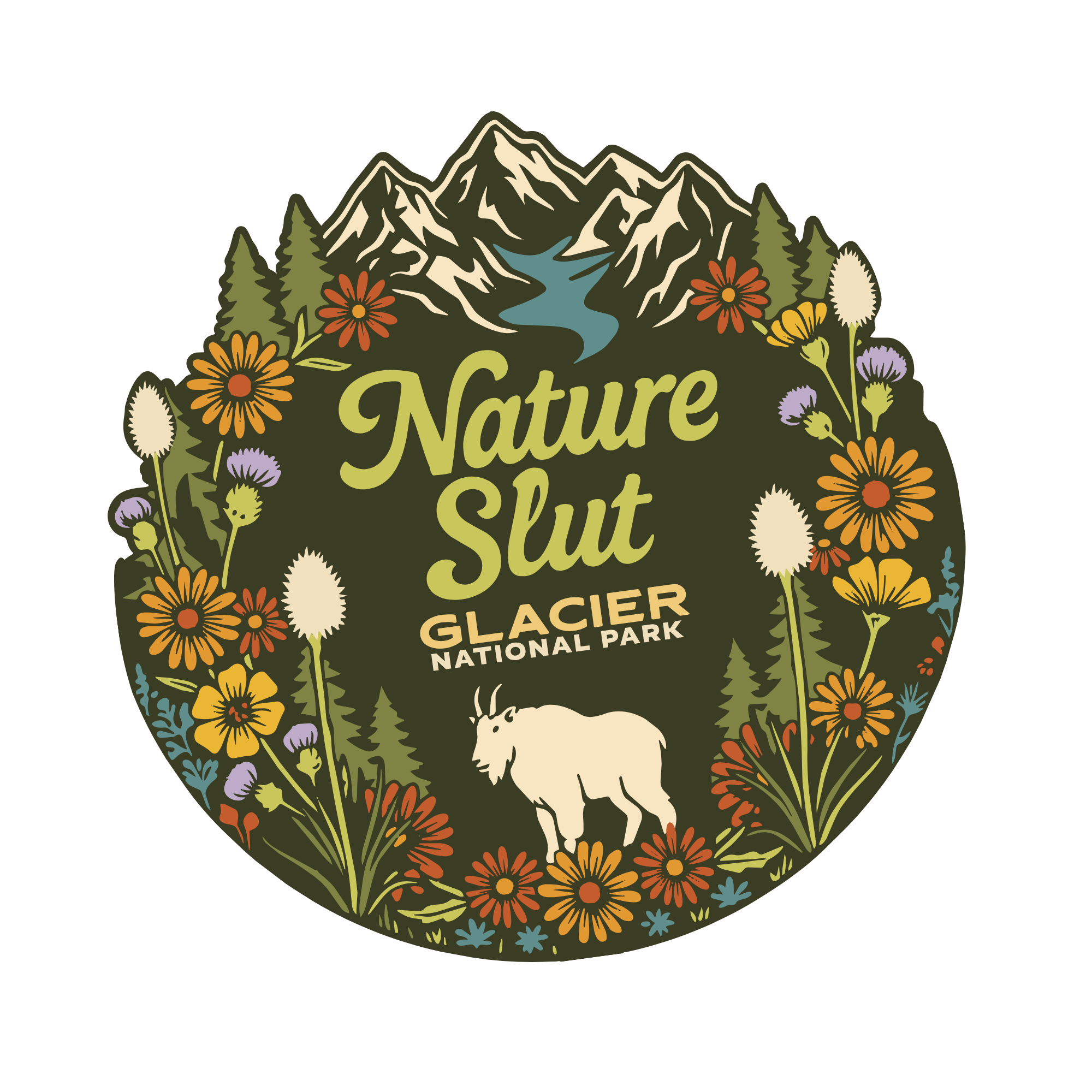 Nature Slut For Glacier - Sticker