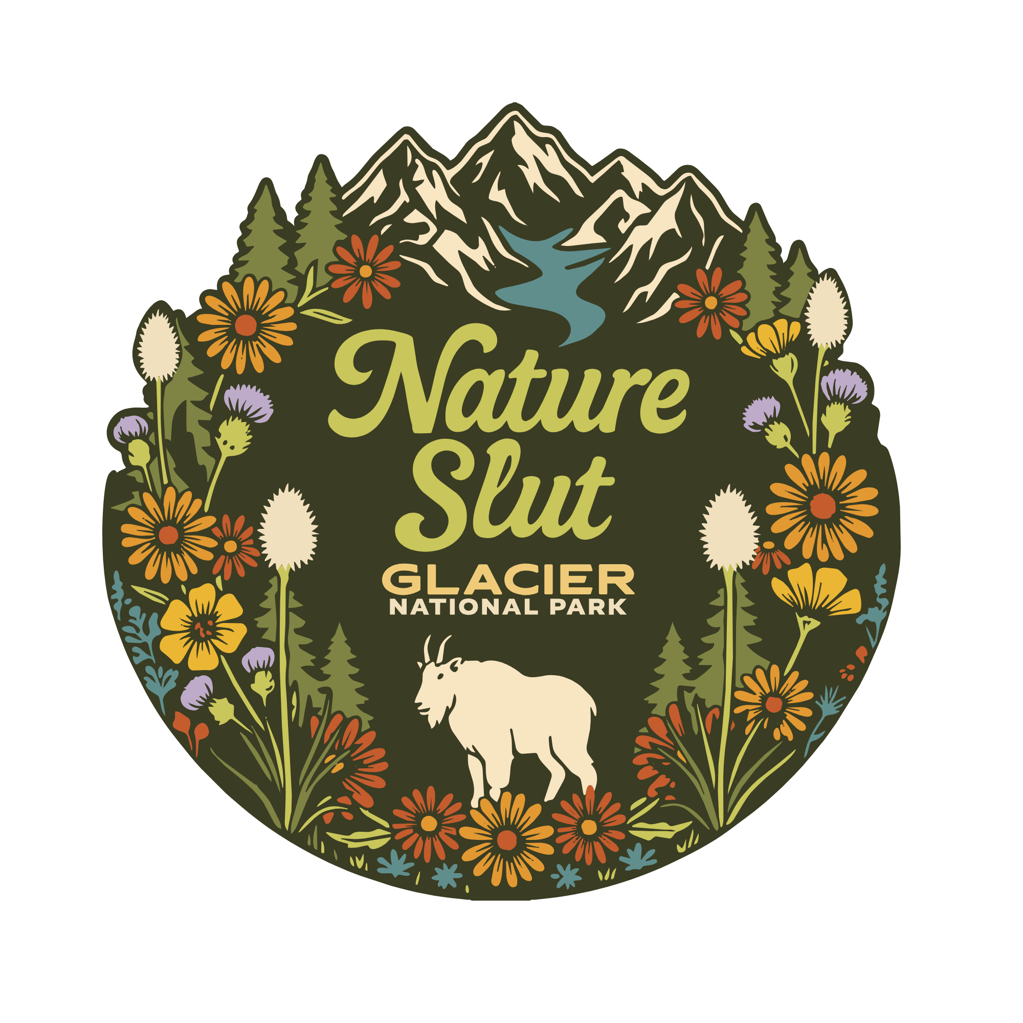 Nature Slut For Glacier - Sticker