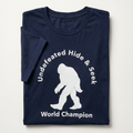 Navy Hide & Seek Champion - Bigfoot Adult T-Shirt