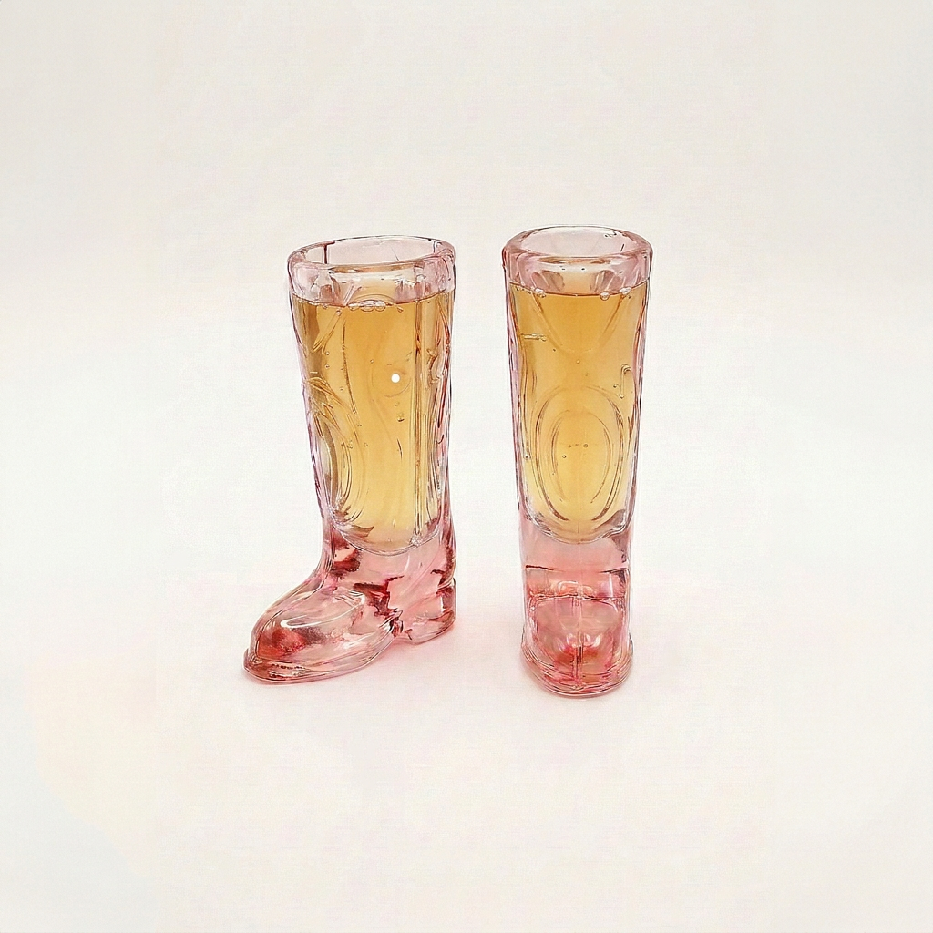Cowboy Boot Shooters - Pink Shot Glass