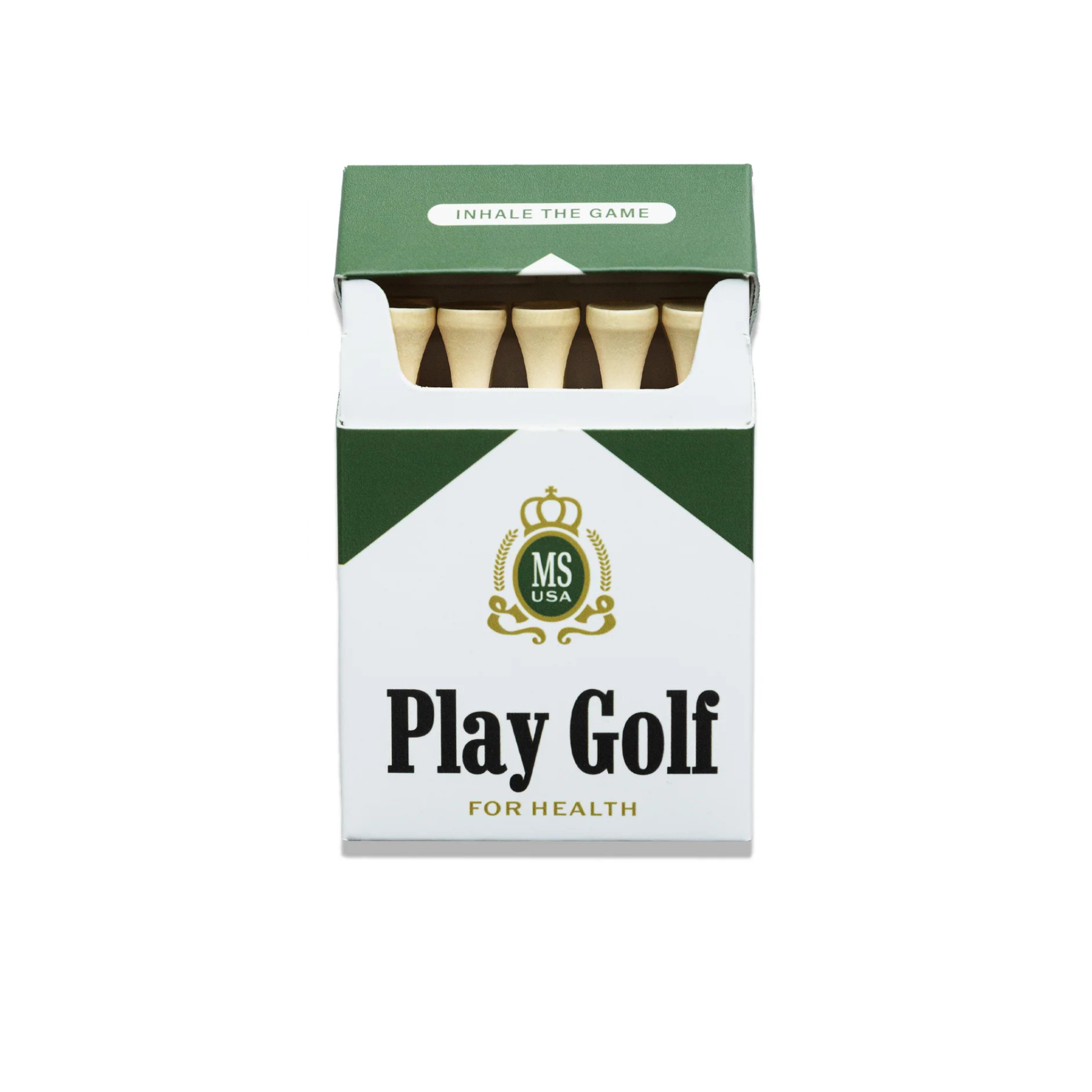 Play Golf wooden golf tees box, alternate view