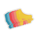 Rainbow Fruity Booty Roller Skate Glossy Vinyl Sticker