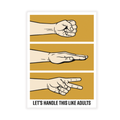 Rock, Paper, Scissors - Rectangle Metal Fridge Magnet