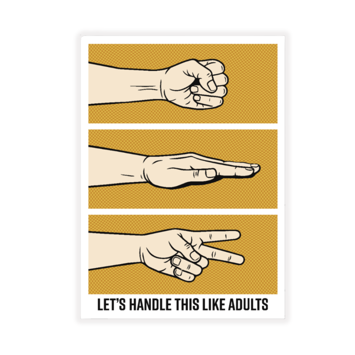 Rock, Paper, Scissors - Rectangle Metal Fridge Magnet