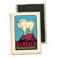 Rocky Mountain Goat - Glacier Park Fridge Magnet