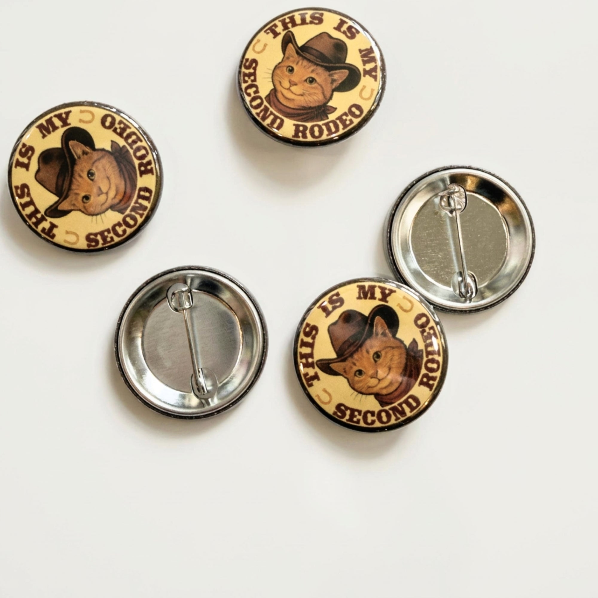 This Is My Second Rodeo - Mini Cat Button