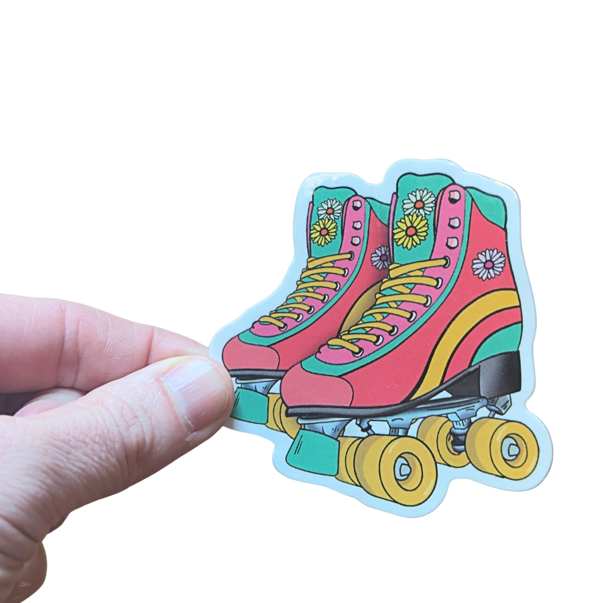 Roller Skates Glossy Vinyl Sticker
