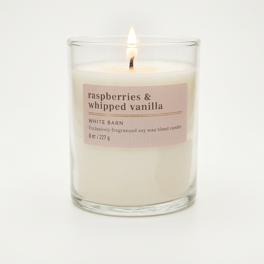 Raspberry & Whipped Vanilla - Scented Candle