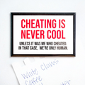 Cheating Is Never Cool- - Magnet