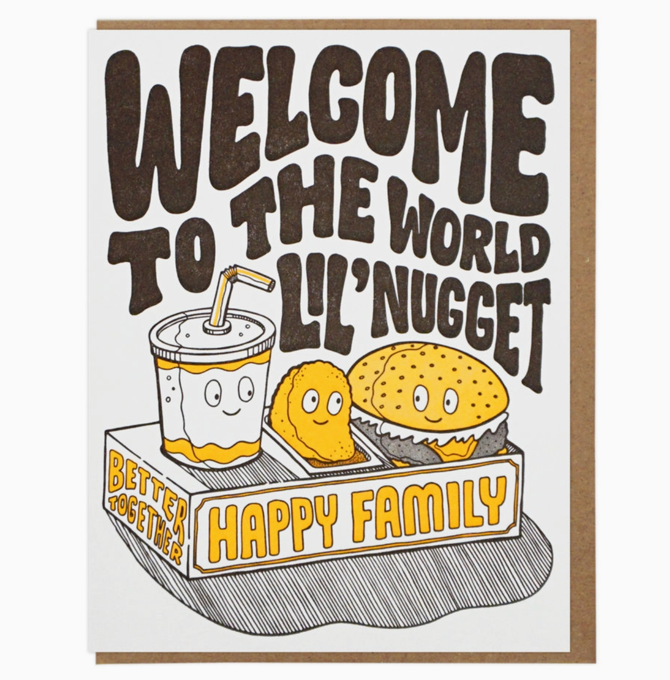 Welcome Lil' Nugget - Baby Shower Card