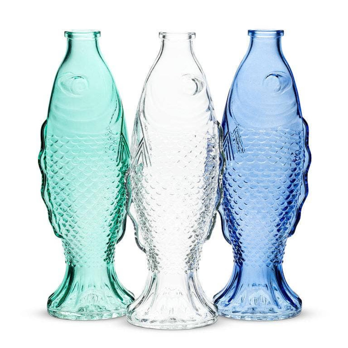 Blue Sprouting Fish Flower Vase