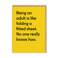 Folding a Fitted Sheet ... Greeting Card