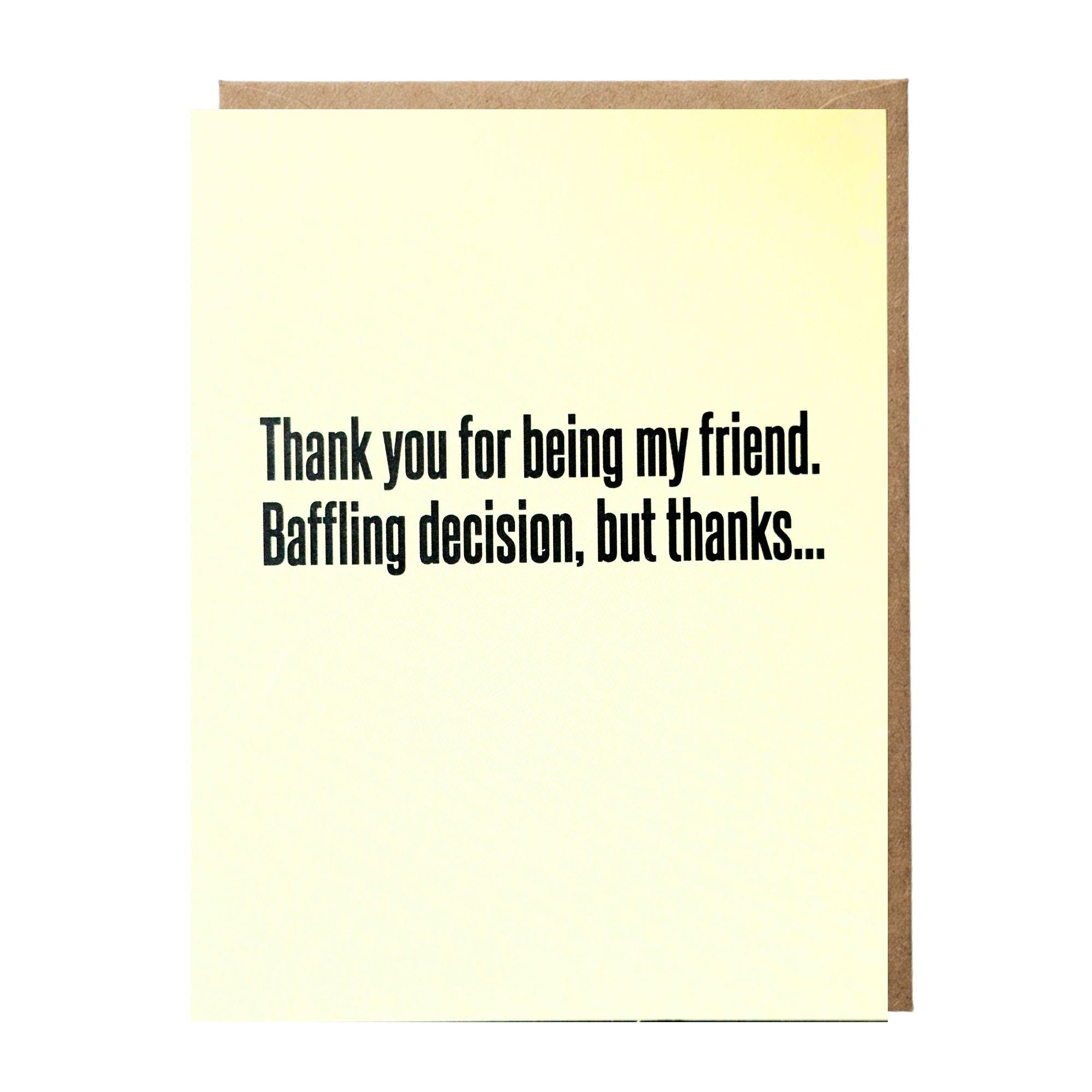 Thank You For Being My Friend - Friendship Card