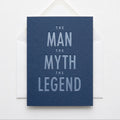 The Myth, The Legend birthday greeting card, blank inside, from The Ruddy Duck in Whitefish, Montana