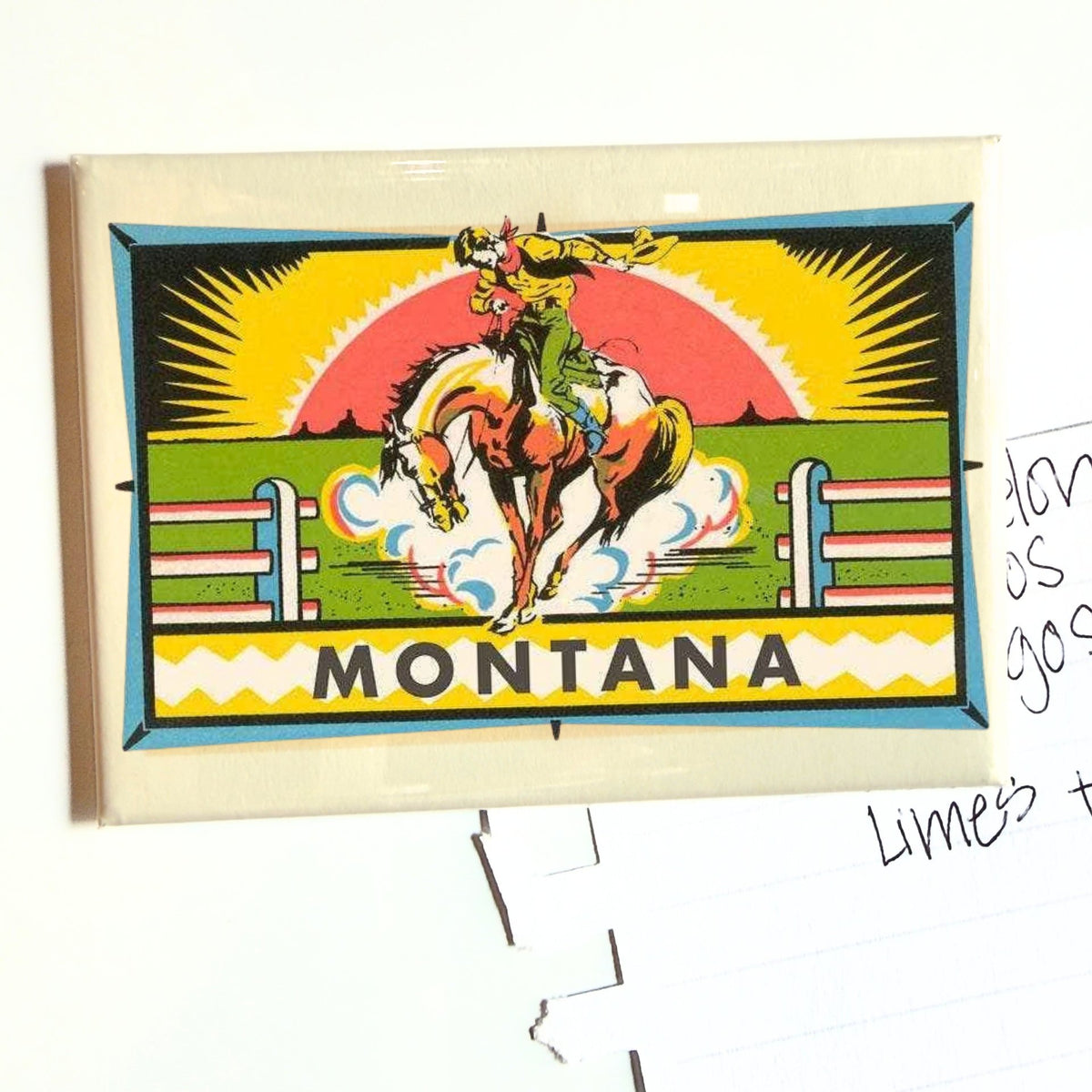 Rodeo Cowboy - Montana Fridge Magnet