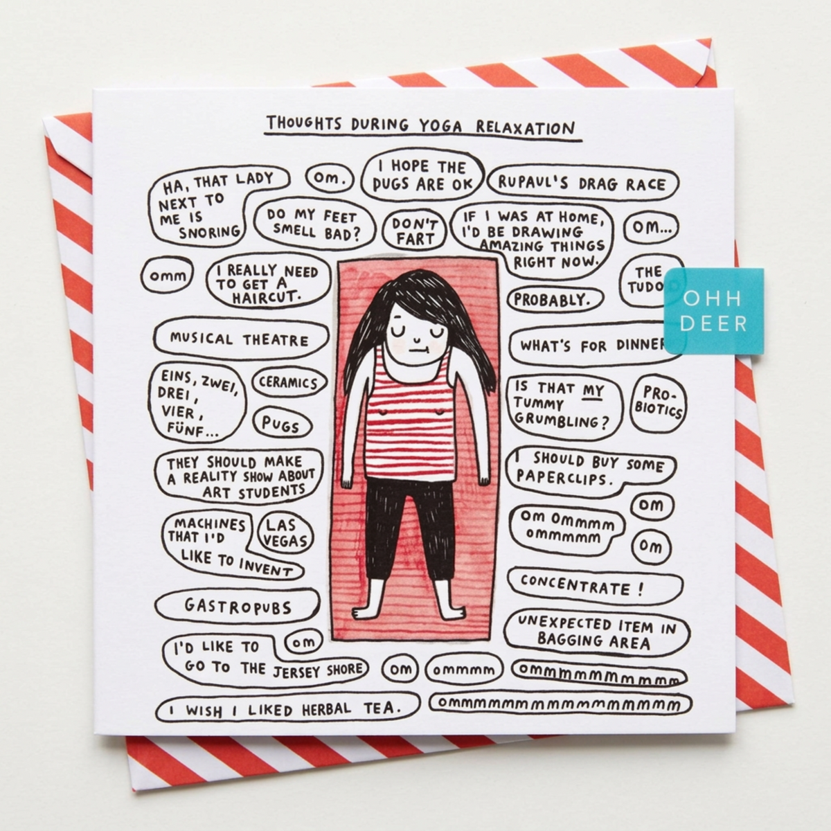 Thoughts During Yoga - Just Because Card