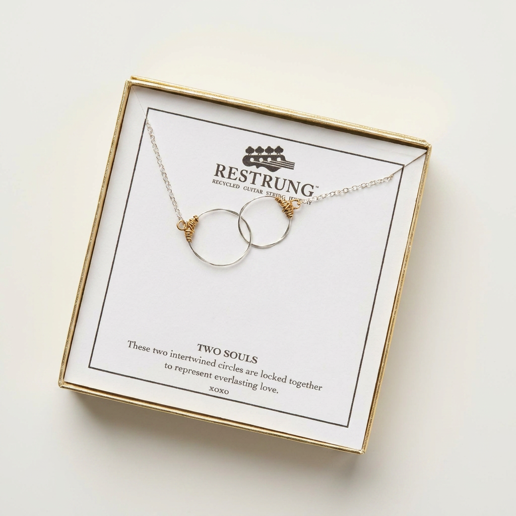 Two Souls - Guitar Strings Necklace