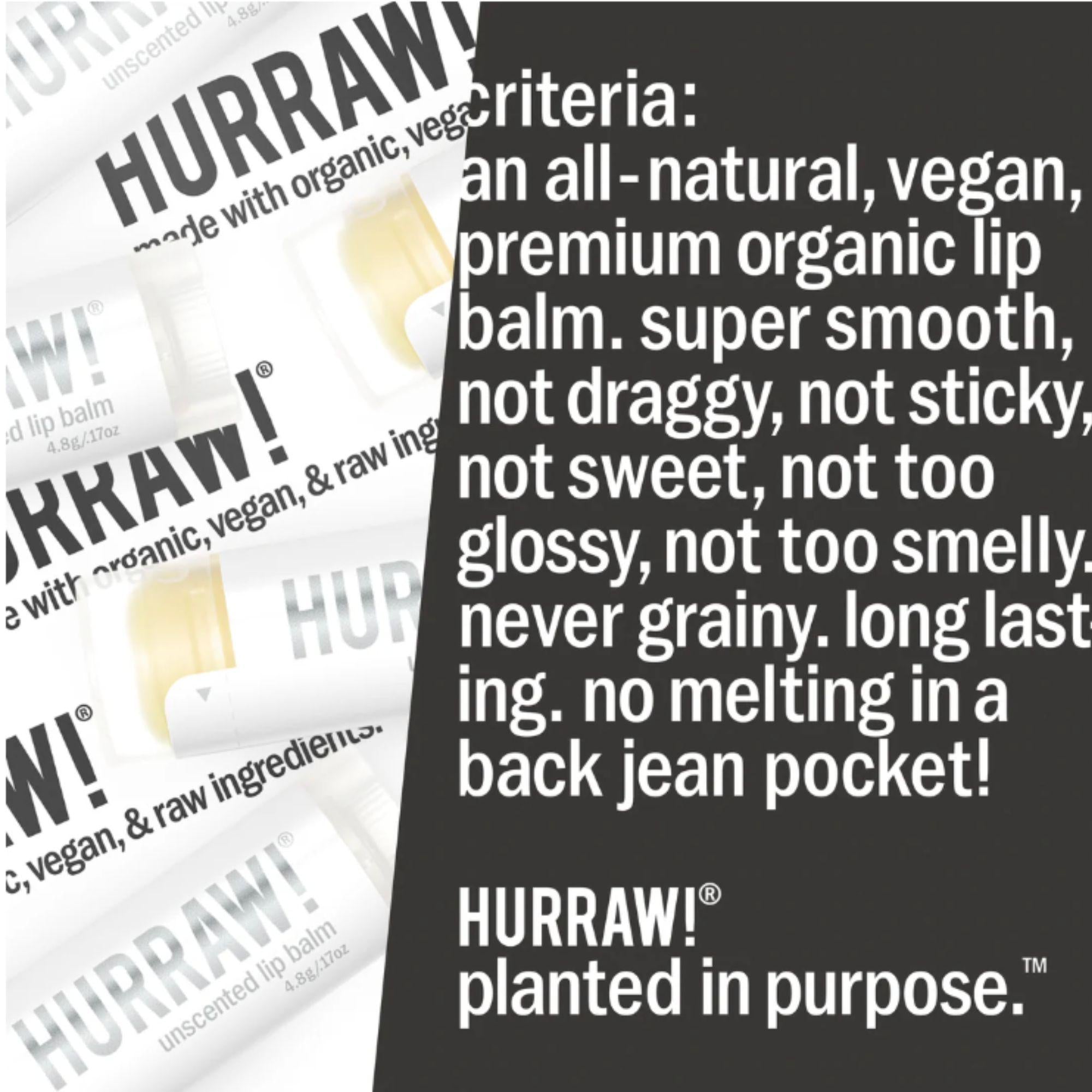 Unscented - Hurraw!® Lip Balm