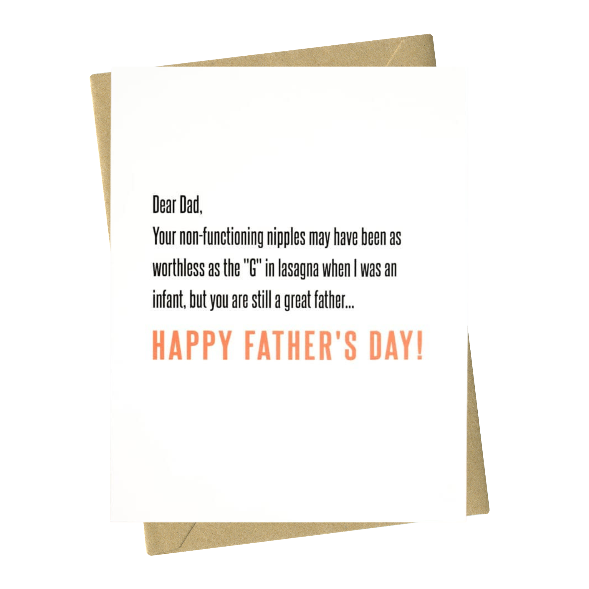 Useless As Lasagna - Father's Day Card
