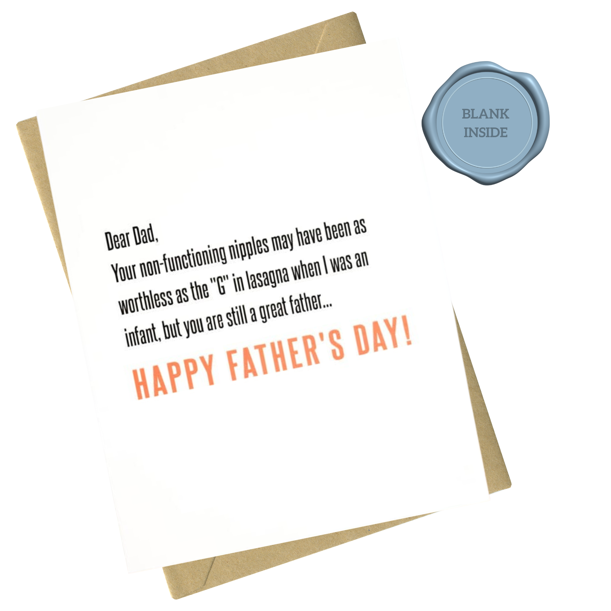 Useless As Lasagna - Father's Day Card