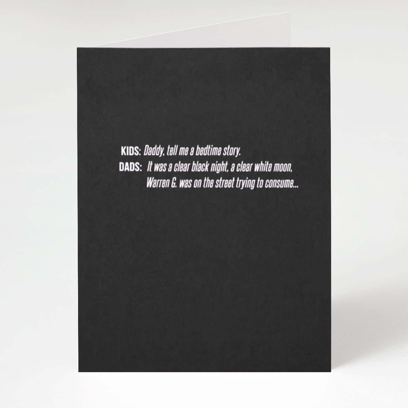 Warren G Bedtime Story - Father's Day Card
