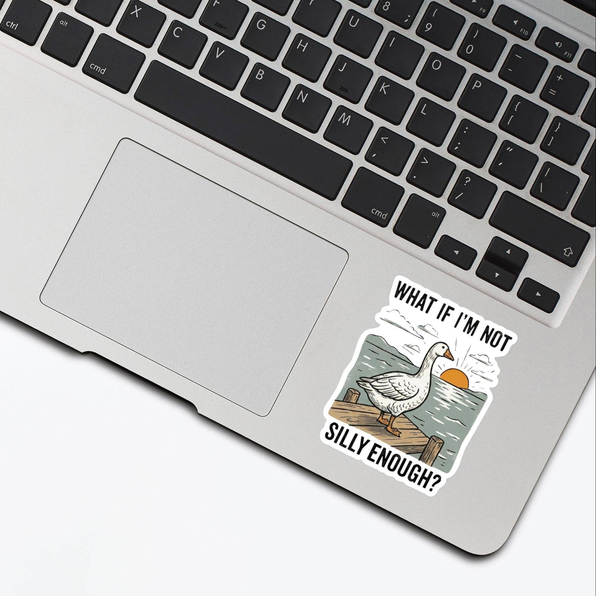 What If I'm Not Silly Enough 3 inch vinyl sticker, from The Ruddy Duck in Whitefish, Montana