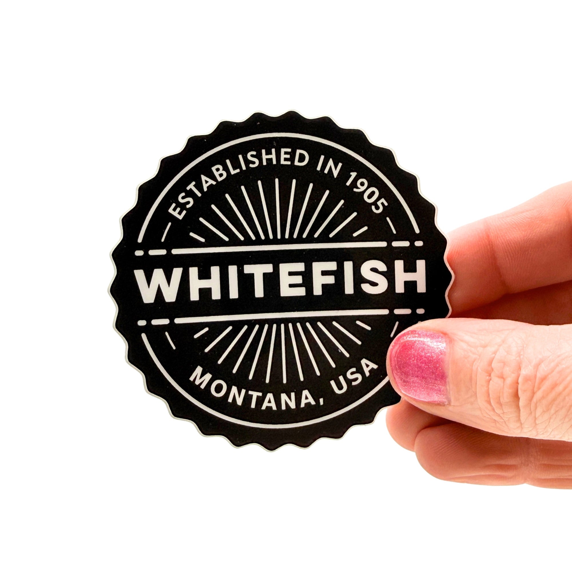 Whitefish, Montana Emblem - Sticker product photo