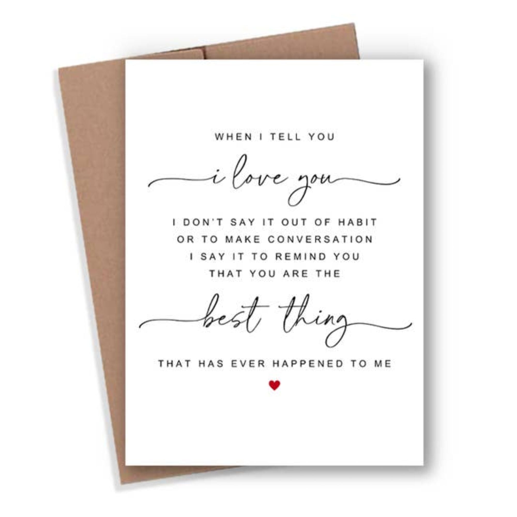 When I Tell You — Card