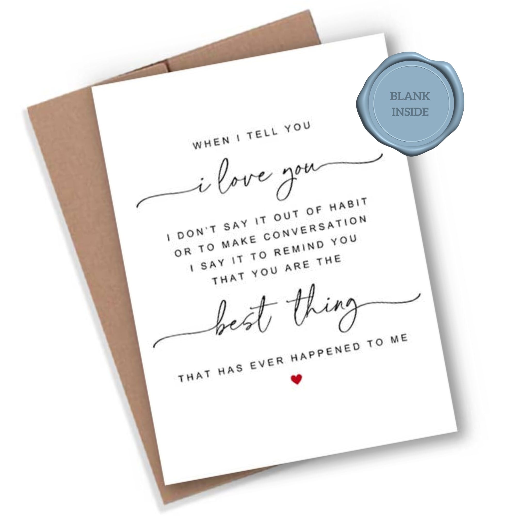 When I Tell You — Card