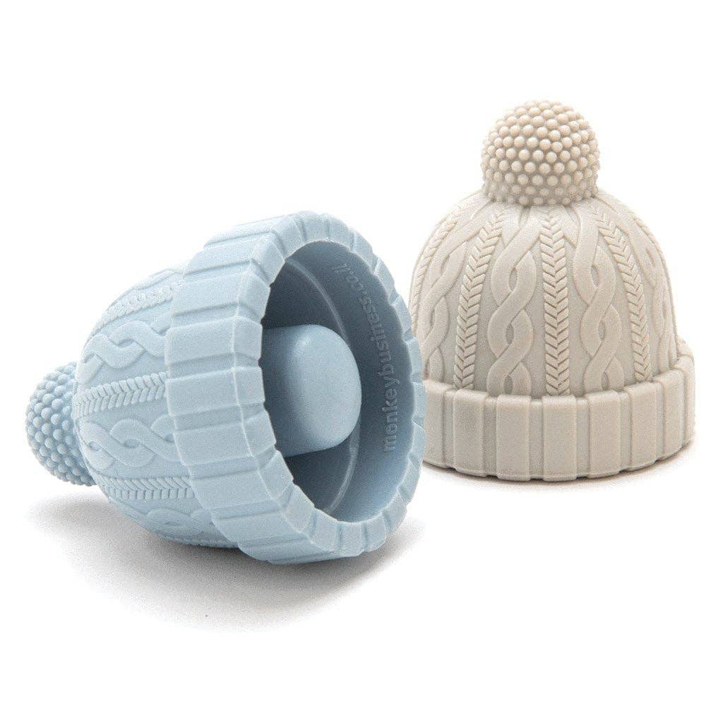 Winter Hat Bottle Stoppers | Beanie Pack Of 2: Blue & Grey