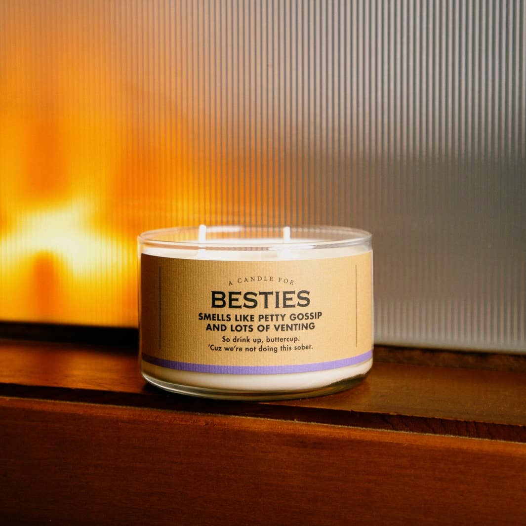 A Candle for Besties, grape hard seltzer scented soy candle by Whiskey River Soap Co., from The Ruddy Duck in Whitefish, Montana
