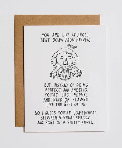 Angel To Me - Greeting Card Greeting Card Mountain vs Plains
