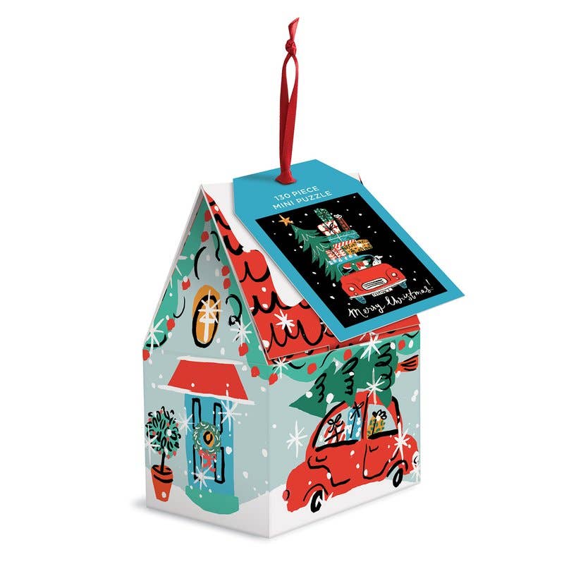 Christmas Car - 130 Piece Puzzle Ornament