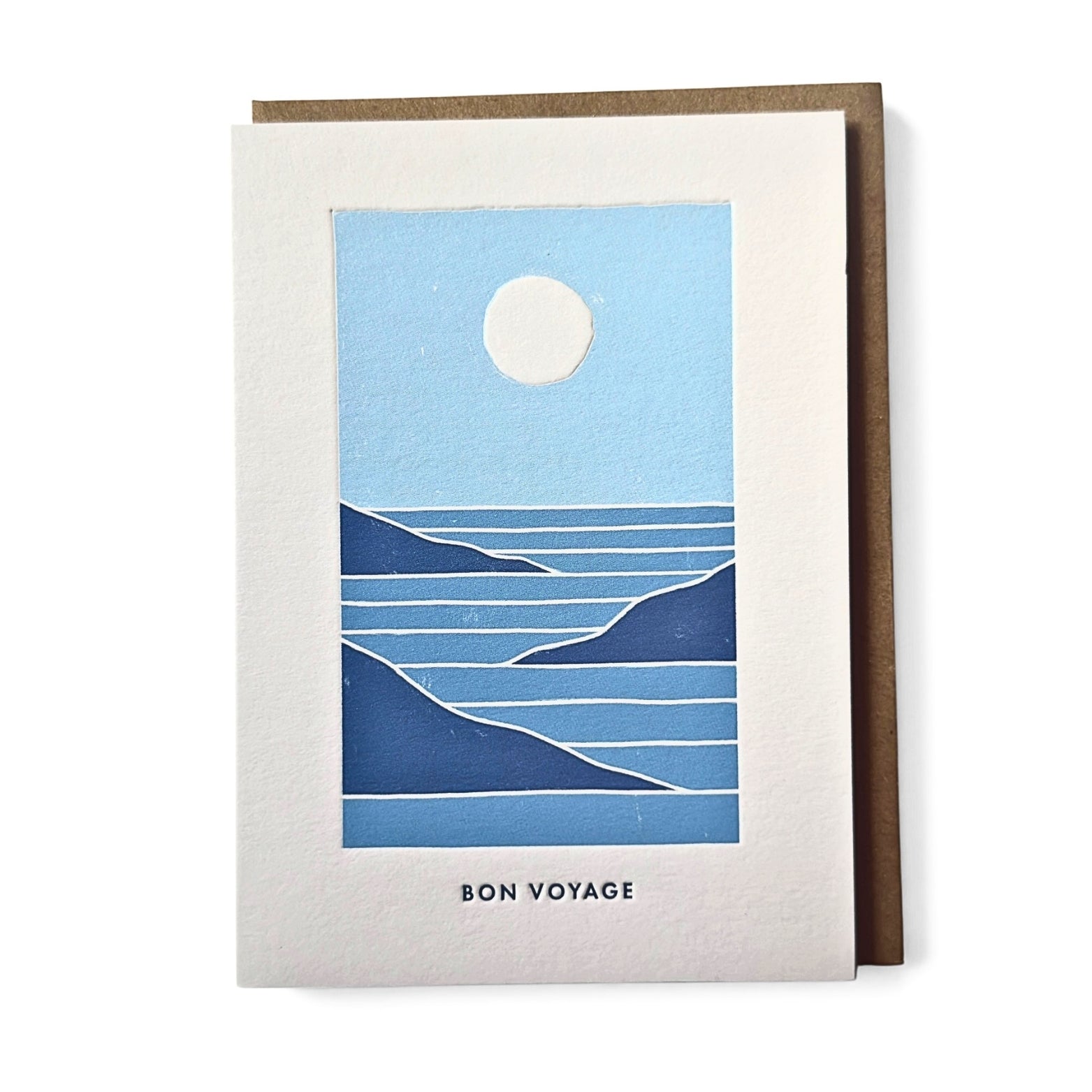 Bon Voyage Sea - Letterpressed Farewell Card
