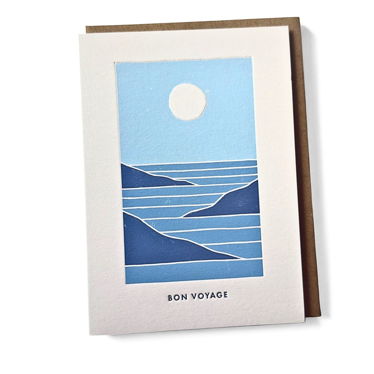 Bon Voyage Sea - Letterpressed Farewell Card