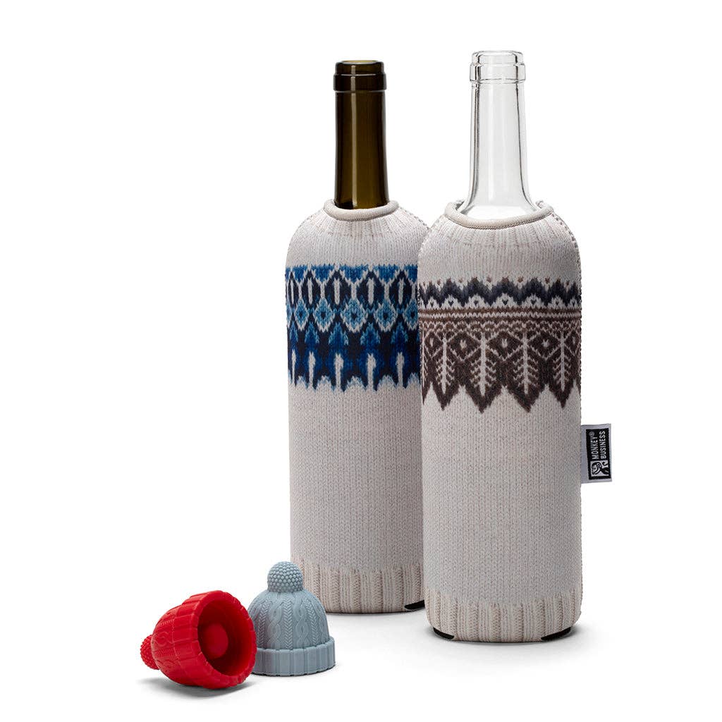 Wine Bottle Winter Gift Set | Wine Knits